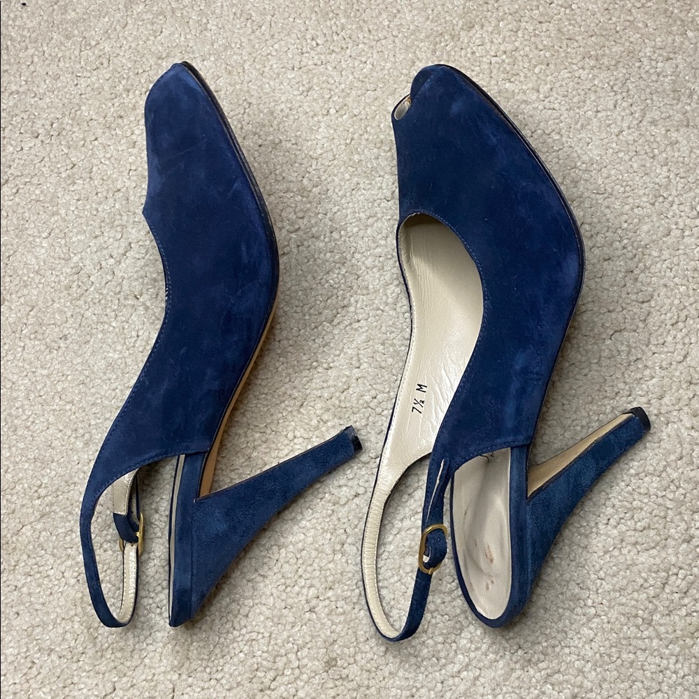 JONATHAN peep toe leather heels - Picture 4 of 11